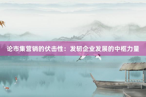 论市集营销的伏击性：发轫企业发展的中枢力量